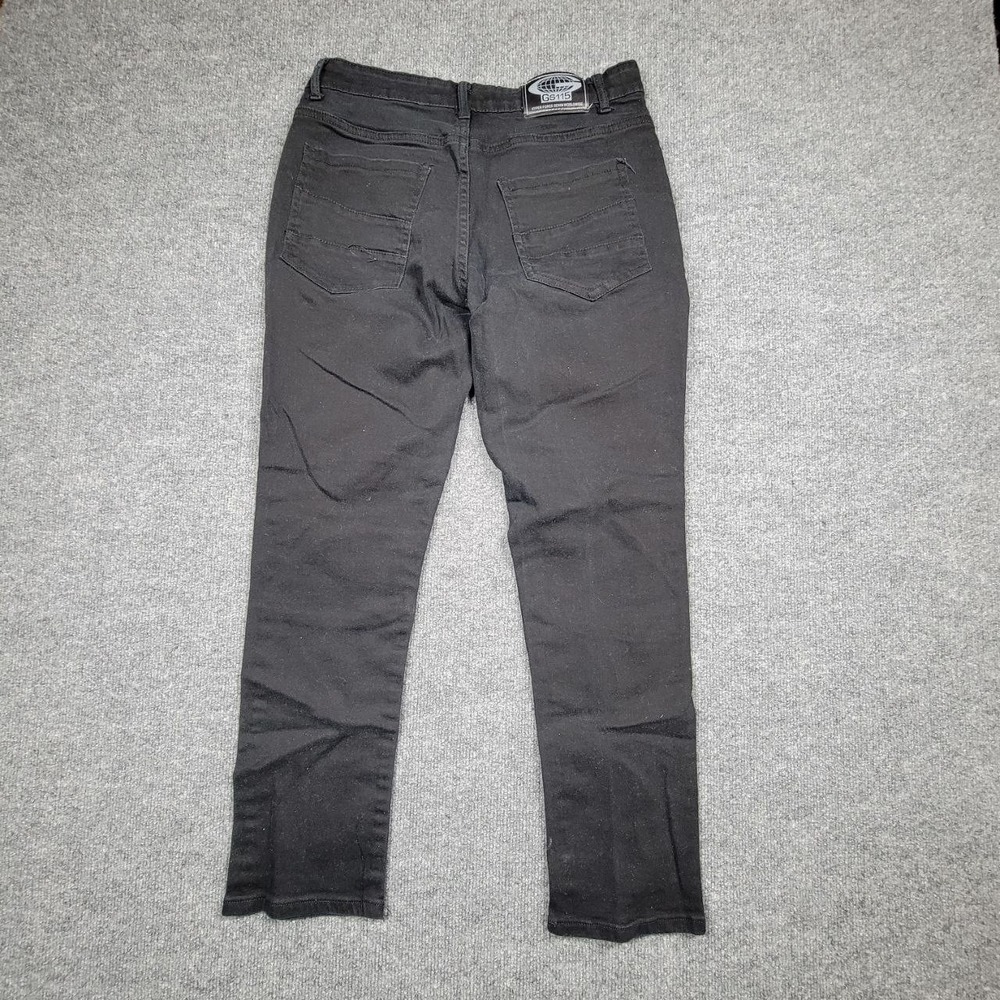 GS115 Pants Mens 32 Black Stretch Tech Moto‎ Cargo Zippered Denim Streetwear